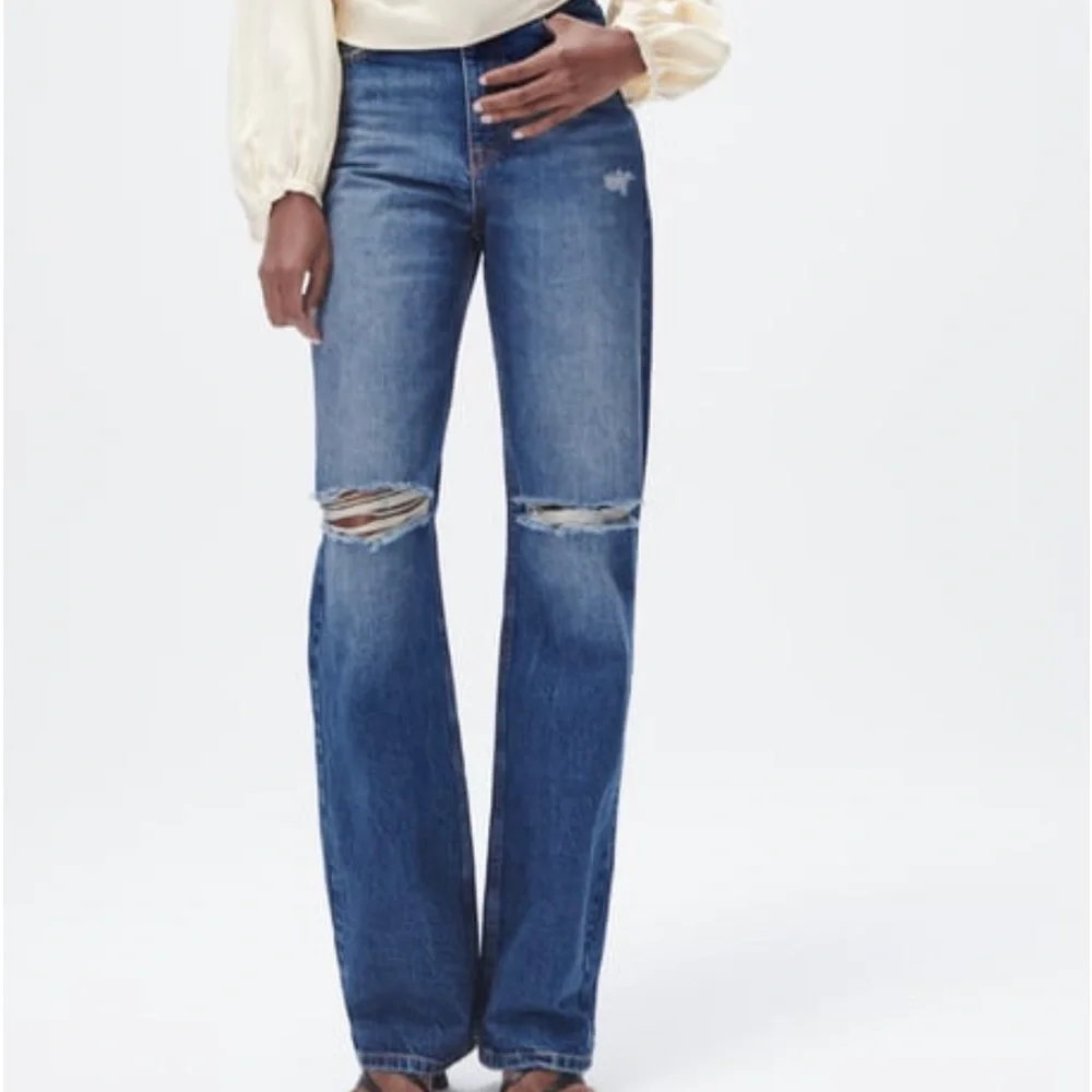Zara high waisted full length ripped jeans - Picture 8 of 9